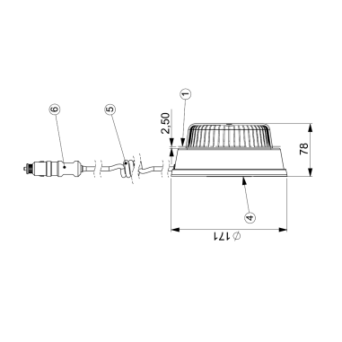 TUPP VARNINGSLAMPA MAGNET LED PLUGG 12/24V LDO...