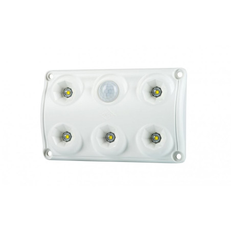 Luminaire intérieur rectangulaire avec détecteur de mouvement blanc LWD 2156