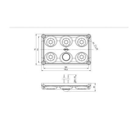 Luminaire intérieur rectangulaire avec détecteur de mouvement blanc LWD 2156