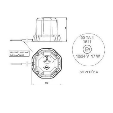 TUPP VARNINGSLAMPA LED PILOT SKRUV 12/24V LDO 2277