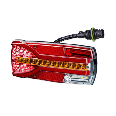 Multifunction rear lamp Carmen with electrical conduit with number plate lighting left  LZD 2402