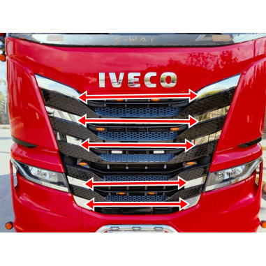 IVECO S-WAY GRILL ROSTFRIA SIDOLISTER