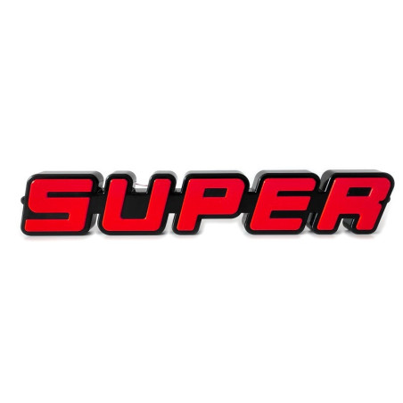 SUPER cerveny podsvícený emblem LED