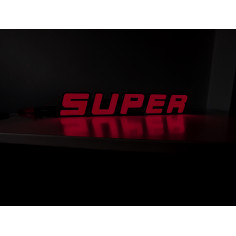 EMBLEMA SCANIA LED ROJO SÚPER ILUMINADO 2