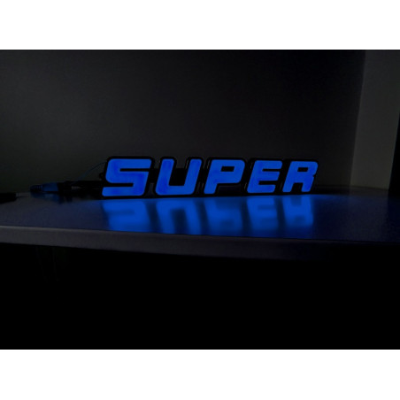 EMBLEMA SCANIA SUPER ILLUMINATO A LED BLU