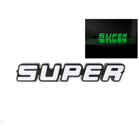 SUPER EMBLEEM, VERLICHTE GROENE LED
