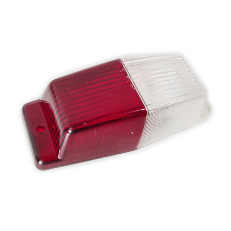 White Red glass for DOUBLE BURNER light glass