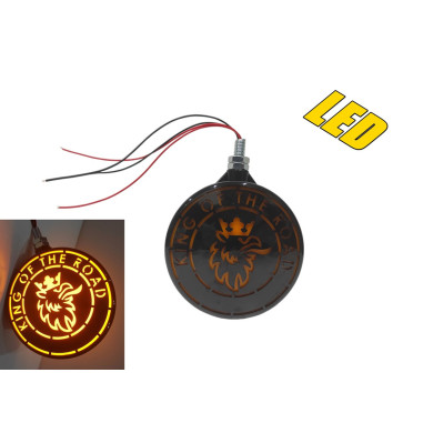 ESPEJO LED NARANJA EAR KING OF THE ROAD (W1010)