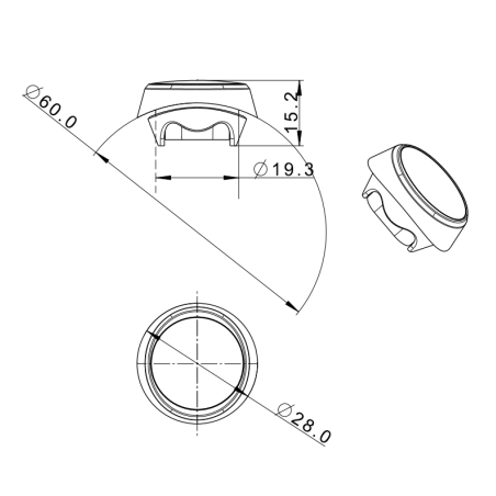 Marker light LED white 12-36V