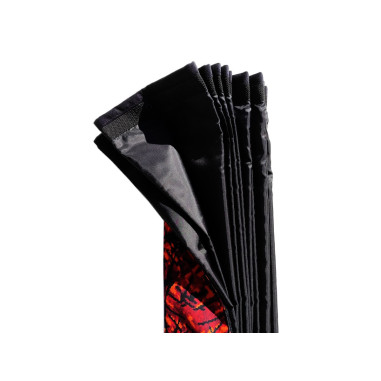 RIDEAUX EN PELUCHE DE STYLE DANOIS ROUGES DP03