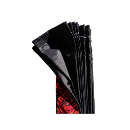 RIDEAUX EN PELUCHE DE STYLE DANOIS ROUGES DP03