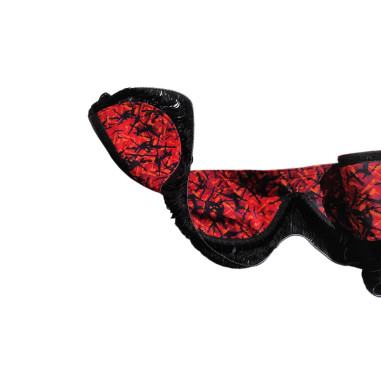 WINDOW PELMET RED DANNISH PLUSH PRINTED