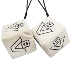 COPPIA DI DADI PELUCHE V8