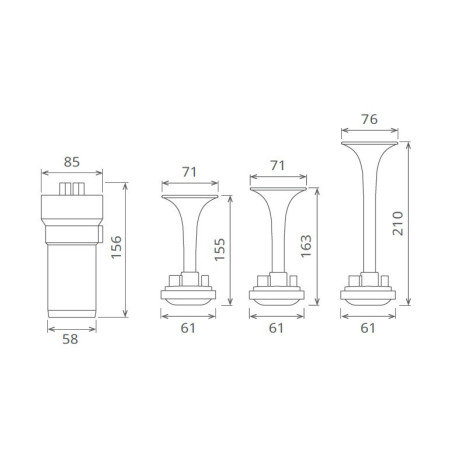 PNEUMATIKUS FANFÁR 12V BUSZ SEGER KOMPRESSZORRAL