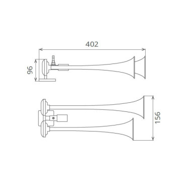 FANFARA PNEUMATYCZNA PODWÓJNA 24V CHROM