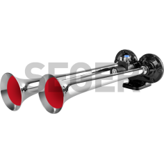 PNEUMATISK FANFAR DUBBEL 24V KROM