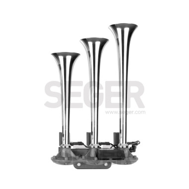 FANFARA PNEUMATYCZNA POTRÓJNA 24V CHROM 3TON SEGER