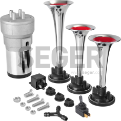 PNEUMATISCHE FANFA 12V-BUS MET SEGER-COMPRESSOR
