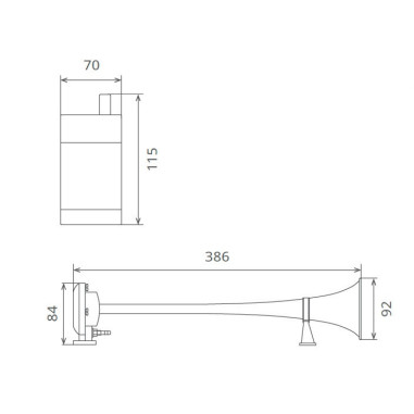 FANFARE PNEUMATIQUE 12V BUS AVEC COMPRESSEUR...