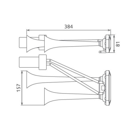 PNEUMATISCHE FANFA 12V-BUS MET SEGER-COMPRESSOR