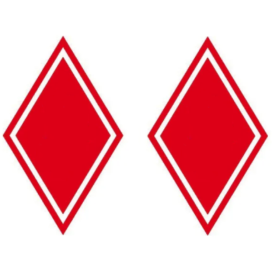 2x Sticker diamond RED