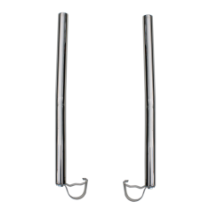 Flag pole corner vertical bars stainless