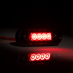 SÖTÉTVÖRÖS LED JELZŐLÁMPA 4 DIÓDA 2