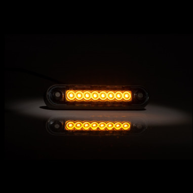 LAMPA OBRYSOWA LONG DARK POMARAŃCZOWA LED