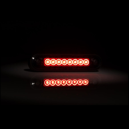 LANGE DONKER RODE LED-ONTLICHTINGSLAMP